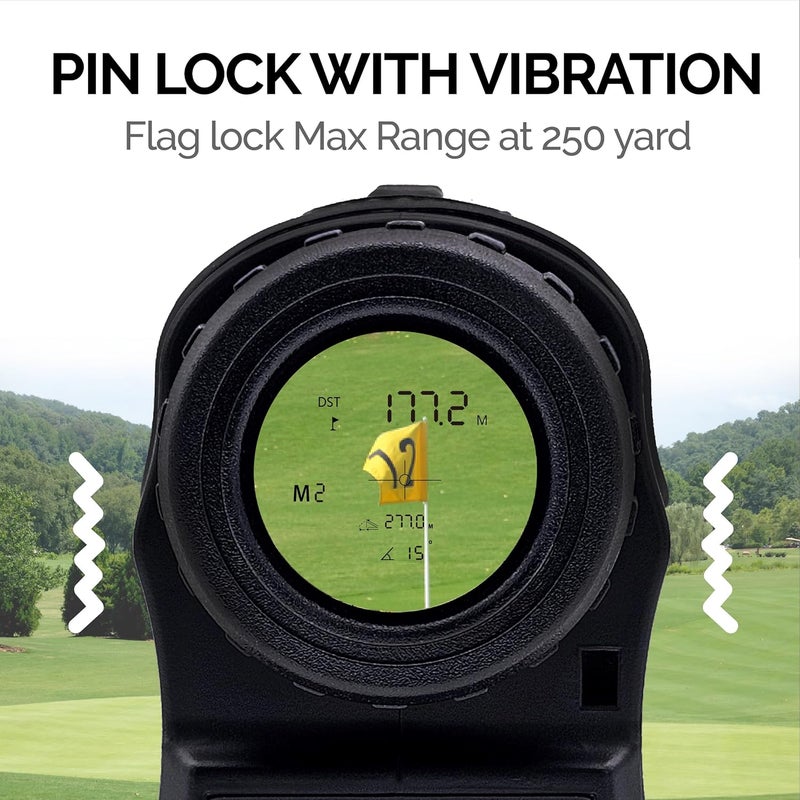 AILEMON Golf Laser Rangefinder Hunting Range Finder 900Y Fast Focus High-Precision Continuous Scan Flag Pole Locking Vibration Function Slope Mode Range Finder - Image 4